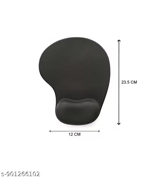 Stealth Black XL Mouse Pad with Wrist Rest – Gaming & Office Use