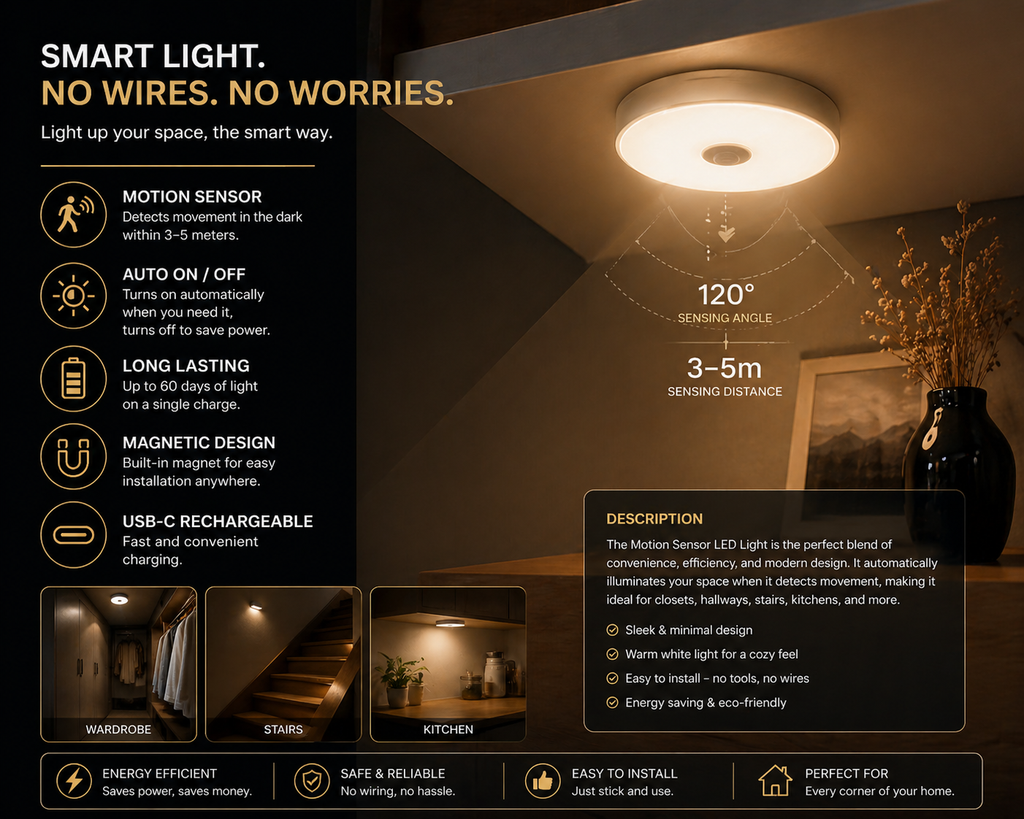 Motion Sensor LED Light