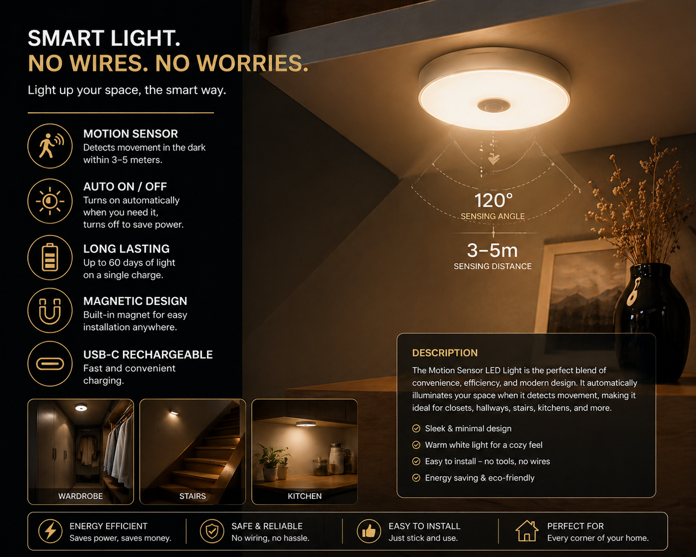 Motion Sensor LED Light