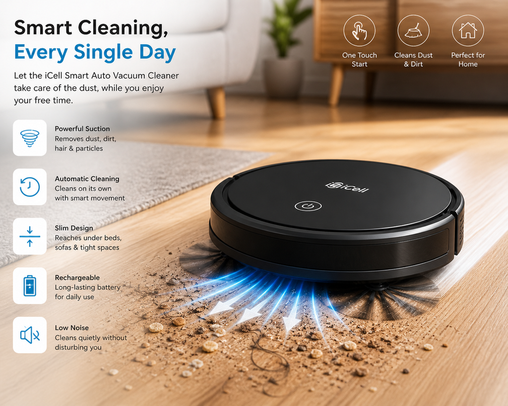 HomeSweep AI Vacuum – Hands-Free Cleaning Robot